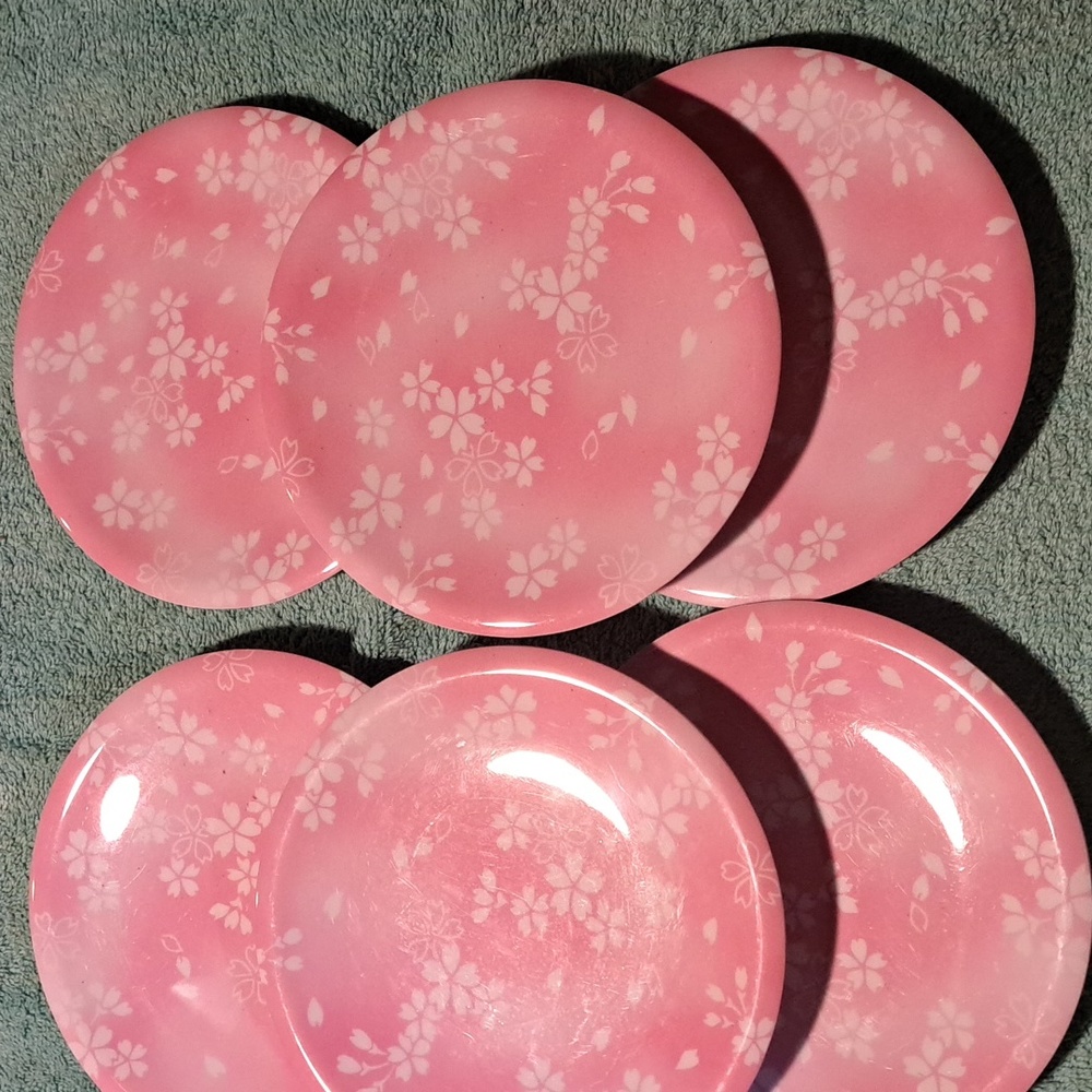Lot of 6 melamine dessert plates